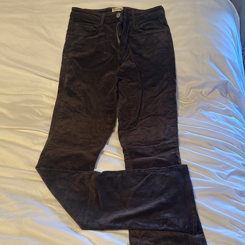 L'AGENCE Rich Chocolate Velvet Trousers
